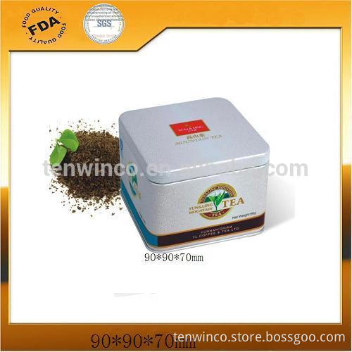 Printed Square Tea Tin Boxes,Factory Sale Tea Metal Tin Box